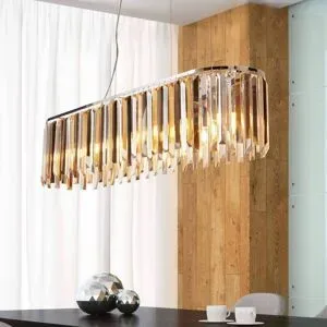 Searchlight, Luxuriöse, dimmbare Pendelleuchte „Clarissa“ - 8-flammig Searchlight
