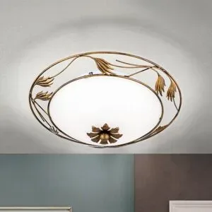 LIVIQUE, Deckenlampe Fleur Stahl 40 cm 40 cm - Farbe: Antik - Deckenlampe