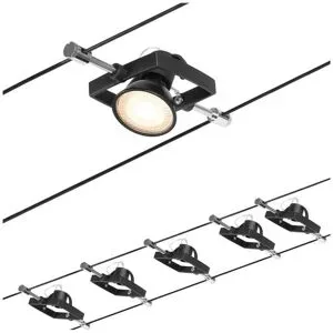 Paulmann, Paulmann Wire Systems 94434 Seil-Komplettsystem GU5.3 Schwarz (matt), Chrom