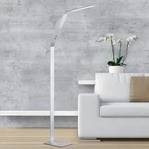 undefined, LED-Stehleuchte Geri, aus Aluminium, 3-fach dimmbar, Leuchtdauer ca. 30.000 Std., natur