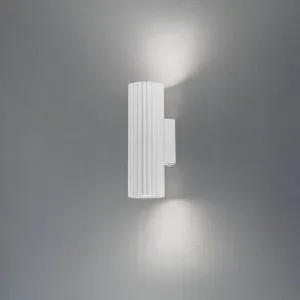 Wandlampe Karbon SOLLUX LIGHTING, dimmbar, weiß / opal, für Wohn- / Esszimmer, Aluminium, Modern, Wandleuchte, Wandlampe Innen