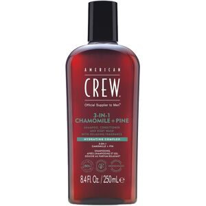 American Crew, Crew Hair & Body Care - American Crew 3-in-1 Chamomile & Pine Shampoo, Conditioner & Body Wash