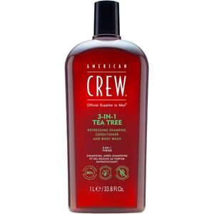 American Crew, American Crew uomini 3-IN-1 Tea Tree shampoo, balsamo e corpo lavar...