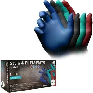 Ampri, Med-Comfort Style 4 Elements Nitrilhandschuhe Farbmix 96 Stk. Gr. M