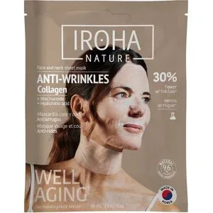 iroha, Iroha Tissue Face & Neck Mask Collagen + Hyaluron