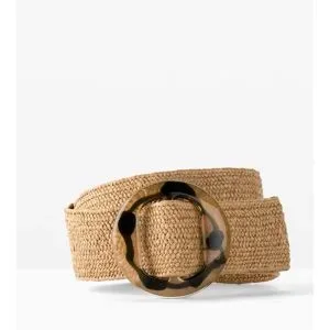 bonprix Taillengürtel in Strohoptikbeige 100Damen
