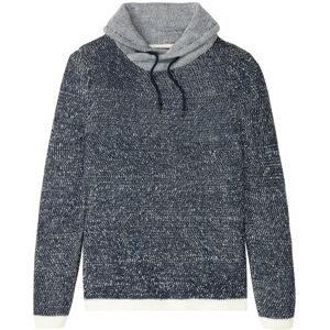bonprix, bonprix Strickpullover aus Polyacryl, mit Schalkragen und Kordelzug, melierte Optik