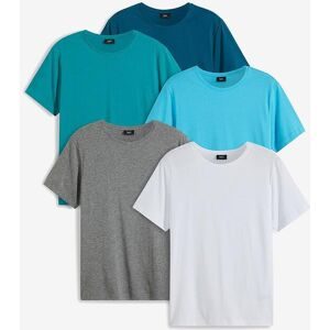 bonprix, bonprix T-Shirt "T-Shirt (5er Pack)" Packung, 5er, 5 Stk. Regular Fit, Kurzarm, für warme Tage, aus Baumwolle und Viskose