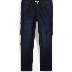 bonprix, bonprix Cargojeans "Slim Fit Cargo-Stretch-Jeans, Straight" Slim Fit, aus Baumwolle und Elasthan, mit gewaschener Optik