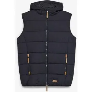 bonprix Steppweste mit Lederimitat-Detailsschwarz 64Herren