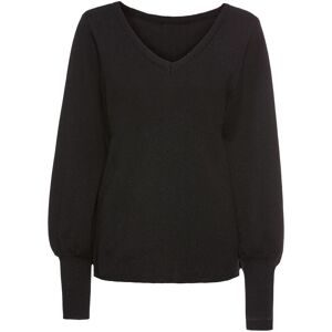 bonprix, bonprix Strickpullover Viskosemischung, Ballonärmel, V-Ausschnitt