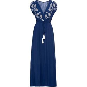 bonprix, bonprix Maxikleid ärmelloses Design, mit Verzierung und Bindeband, Loose Fit