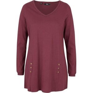 bonprix, bonprix Longshirt A-Linie, mit dekorativen Knöpfen, aus Baumwolle, Casual Stil