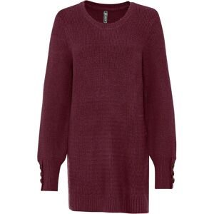 bonprix, bonprix Longpullover "Longpullover mit Knöpfen" mit dekorativen Knöpfen, mit Rundhalsausschnitt