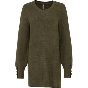 bonprix, bonprix Longpullover "Longpullover mit Knöpfen" mit dekorativen Knöpfen, mit Rundhalsausschnitt