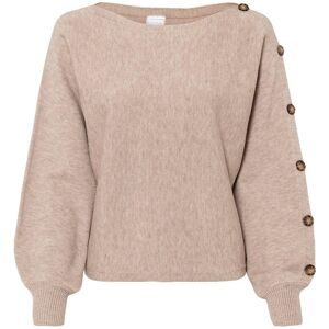 bonprix, bonprix Strickpullover "Pullover" in bequemer Boxy-Passform, mit Fledermausärmeln, Zierknöpfe