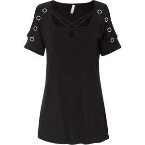 bonprix Shirt mit Strapsschwarz 36Damen