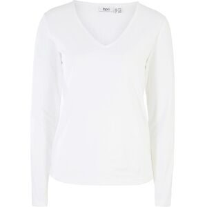 bonprix, bonprix Langarmshirt schmal geschnittene Passform, V-Ausschnitt