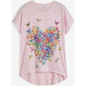 bonprix, bonprix T-Shirt toller Materialmix, überschnittene Schultern, hinten länger