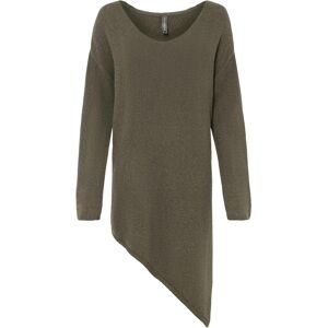bonprix, bonprix Strickpullover "Asymmetrischer Pullover" mit asymmetrischem Saum, Oversized Passform, tiefer V-Ausschnitt