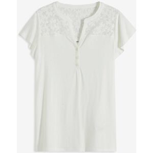 bonprix, bonprix Henleyshirt "Henleyshirt aus Viskose-Mix" figurumschmeichelnde Passform, Kurzarm, aus Viskose-Mix mit Elasthan