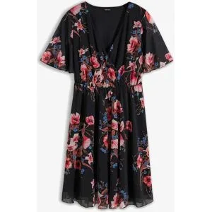 bonprix Minikleid aus Meshschwarz 32Damen