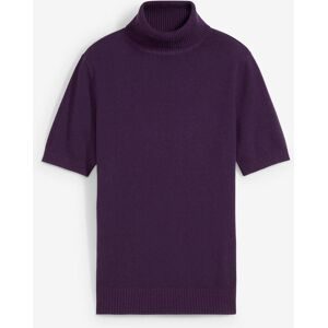 bonprix, bonprix Kurzarmpullover "Rollkragenpullover, Kurzarm" im Feinstrick-Baumwoll-Mix, mit hohem Rollkragen
