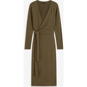 bonprix, bonprix Strickkleid "Midi-Strickkleid" mit modernem Wickel-Design, aus Polyacryl und Polyester