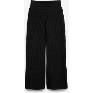 bonprix, bonprix Stoffhose "Strickhose mit Zopfmuster" aus Polyester und Wolle, Loose Fit, weite Beinform, mit Zopfmuster