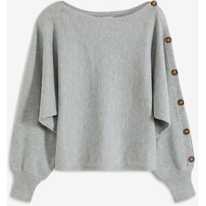 bonprix, bonprix Strickpullover "Pullover" in bequemer Boxy-Passform, mit Fledermausärmeln, Zierknöpfe