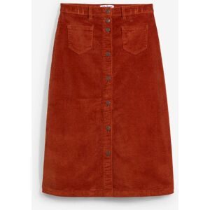 bonprix, bonprix Cordrock mit Stretch, mit durchgehender Knopfleiste, mit Gürtelschlaufen