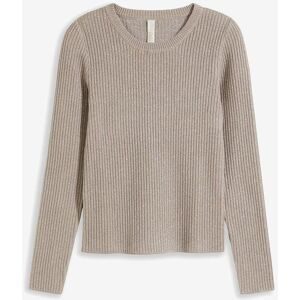bonprix, bonprix Strickpullover aus Rippstrick mit Viskose und metallisierten Fasern, schmal