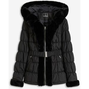 bonprix, bonprix Steppjacke mit Kapuze eleganter Look, mit Kapuze und Fellimitat, Winterjacke