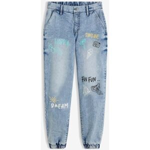 bonprix, bonprix Loose-fit-Jeans mit sommerlichem Print, Barrel-Style, in verschiedenen Grössen