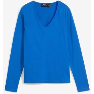bonprix, bonprix Langarmshirt schmal geschnittene Passform, V-Ausschnitt