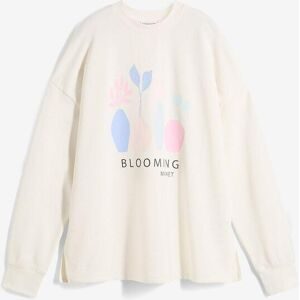 bonprix, bonprix Sweatshirt, mit Langarm, mit Blumen-Druck, mit Seitenschlitzen
