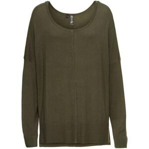 bonprix, bonprix Strickpullover Viskose-Feinstrick, oversized, Seitenschlitze, hinten länger