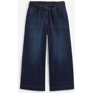 bonprix, bonprix Weite Jeans mit seitlichem Teilgummibund, mit Bindegürtel, mit breitem Saum