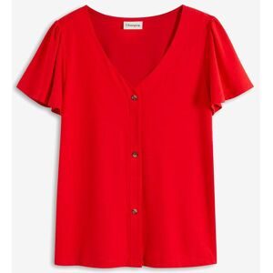 bonprix, bonprix T-Shirt "Shirt mit Knopfleiste" bequeme Passform, Kurzarm-Design, mit Knopfleiste