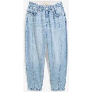 bonprix, bonprix Loose-fit-Jeans lockere Passform, voluminöses, gerundetes Bein, fester Baumwoll-Denim