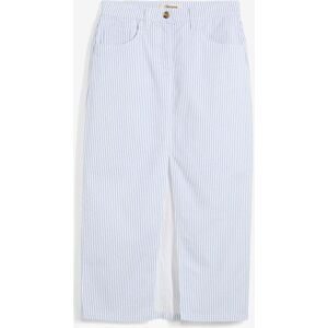 bonprix, bonprix Jeansrock gerade Passform, mit Elasthan-Anteil, aus Baumwollmaterial, Midi-Länge