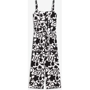 bonprix, bonprix Jumpsuit mit floralem Druck, ohne Ärmel, Loose Fit, aus Polyester und Elasthan