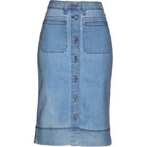 bonprix, bonprix Jeansrock schmale Passform, mit Knopfleiste