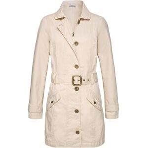 bonprix, bonprix Trenchcoat aus Baumwolle, mit langem Arm, figurbetonte Passform, mit Gürtel