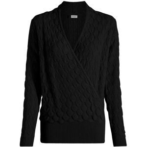 bonprix, bonprix Strickpullover im tollen Ajour-Strick, Wickeloptik, bequeme Passform