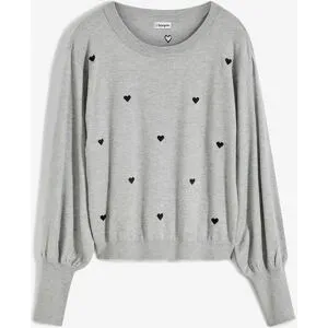 bonprix Feinstrickpullover aus Viskose-Mixgrau 44Damen