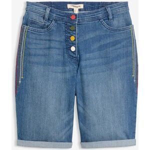 bonprix, bonprix Bermudas aus Baumwolle, Polyester und Elasthan, regular fit, mit Stickerei