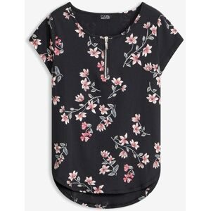 bonprix, bonprix Blusenshirt Dezente Oversize Passform, mit kurzem Reissverschluss
