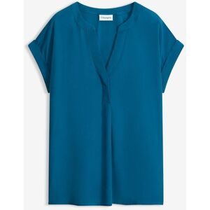 bonprix, bonprix Tunika eleganter Look, Kurzarm-Design, Regular Fit, mit Henley-Kragen