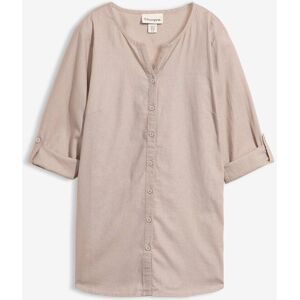 bonprix, bonprix Langarmbluse "Bluse mit Leinen, 3/4 Arm" Regular Fit, für den Alltag, aus Leinen und Baumwolle
